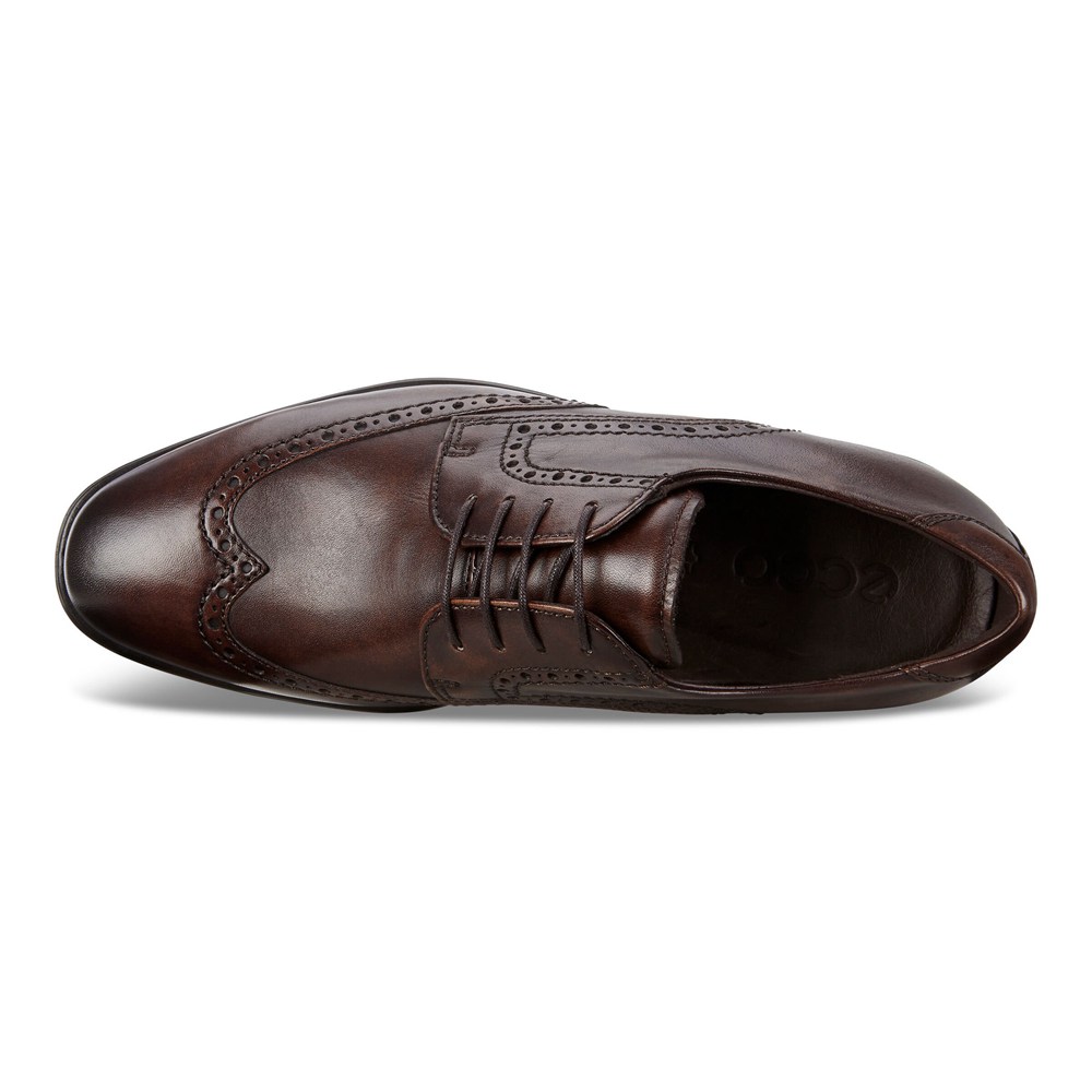 Zapatos De Vestir Hombre - ECCO Melbourne Wingtip Tie - Marrom - YTF457129